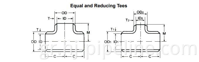 MSS SP75 butt weld tee